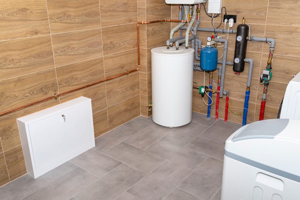 Residential water heater and plumbing system installed in San Jacinto